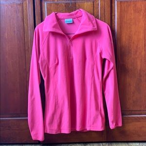 Columbia women’s pink quarter zip fleece